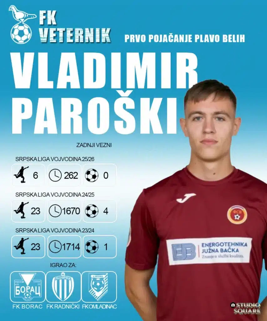 veternik dovodi poјaćanje za proleće – stizhe vladimir paroshki fudbalski klub veternik